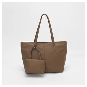 Sac Fourre-Tout en Nylon pour Femmes Grande Capacité Sac d'Épaule Minimaliste Avec Mini Pochette Sac à Main Décontracté Ensemble de 2 Pièces