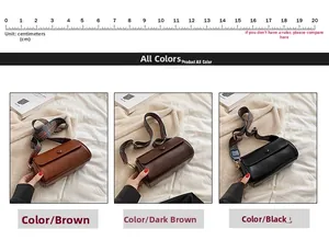 Detailed comparison of three cylinder bags featuring textured leather and woven straps