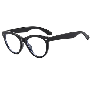 Classic black cat-eye sunglasses with silver rivets and vintage UV protection lenses