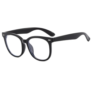 Retro black square sunglasses with silver stud accents and wide temples at 45-degree angle