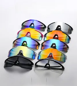 Collection de lunettes de cyclisme rétro avec verres enveloppants colorés pour le sport