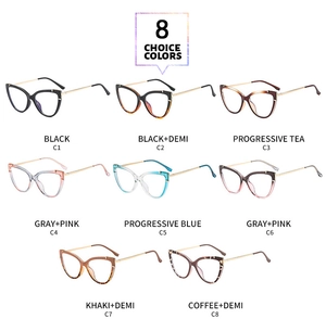 Classic cat-eye blue light blocking glasses frames in eight different stylish color options