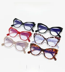 Lunettes anti-lumière bleue forme œil de chat en six couleurs comme le rouge