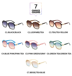 Collection of oversized square sunglasses featuring seven gradient color lens options