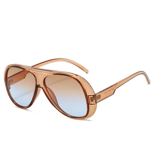 Mode Oversized Aviator Sonnenbrille UV400 Schutz PC Rahmen Outdoor Radfahren Winddicht Trendige Brille Herren Damen