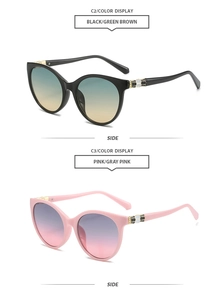 Detail view of hex snakeskin metal accents on retro oversized sunglasses temples