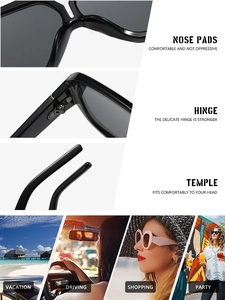 Detail of vintage double-bridge sunglasses with reinforced hinges and nose pads