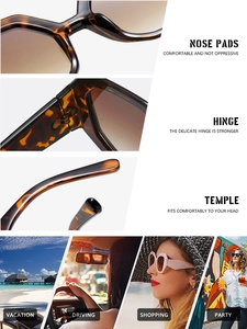 Detailed close-up of tortoise shell frame hinges and nose pads on polygon sunglasses