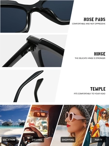 Detail view of reinforced metal hinges and comfort nose pads on vintage black sunglasses