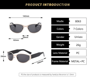 Diagramme technique détaillé des lunettes œil de chat avec dimensions du cadre et verres