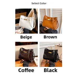 Detailed comparison of four quilted handbags in beige, brown, coffee, and black colors