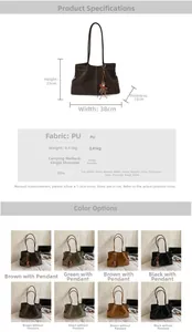 Detailed size specifications and material specs for the minimalist vintage tote bag
