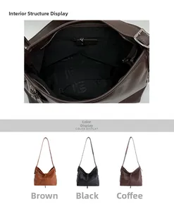 Vue détaillée de la poche zippée intérieure et des coloris du grand sac cabas