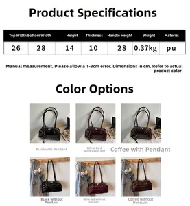 Detailed size specifications for the large PU leather hobo bag including weight and dimension