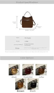 Spécifications de taille pour sac seau avec hauteur 19cm et largeur 18,5cm