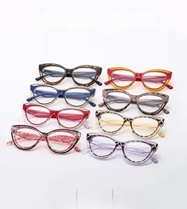 Cat eye glasses frames in multi-color options with model TR-P2229 printed on the temple