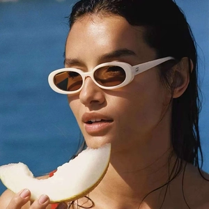 Retro Oval Frame Sunglasses PC Material UV400 Protection Vintage Y2K Streetwear Fashion Eyewear For Men Women