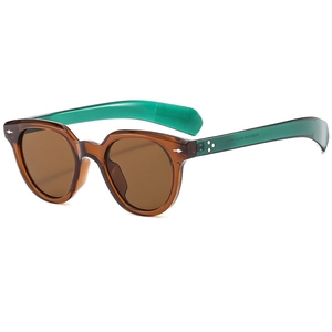 Retro Oval Sunglasses PC Frame AC Lens UV400 Protection Vintage Rivet Chunky Fashion Eyewear For Men Women Outdoor