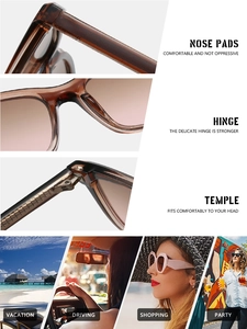 Detail view of reinforced hinges and ergonomic nose pads on stylish polygon sunglasses