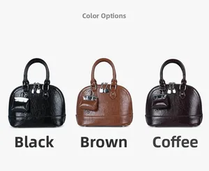 Sacs à main coquille en trois couleurs noir, marron et mocha avec petits porte-monnaie