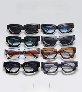Matrix view of trendy cat eye sunglasses in multiple colors and acetate frames