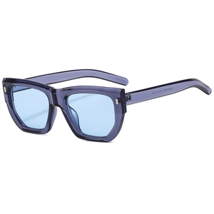 Lunettes De Soleil Carrées Rétro Mode Monture PC Épaisse Verres AC Protection UV400 Pour Hommes Femmes