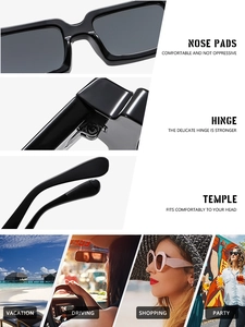 Détail des plaquettes nasales et des charnières en métal sur les lunettes de soleil noires