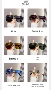 Plusieurs coloris de lunettes de soleil aviateur en métal, verres gris, marron et bleus