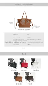 Size chart for Gothic tote bag with measurements 29x35x14cm and adjustable strap