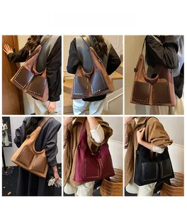 Hobo-Umhängetaschen in Dunkelbraun, Khaki, Burgund und Schwarz in der Übersicht