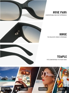 Macro detail of ergonomic nose pads, hinges, and lifestyle usage of retro sunglasses