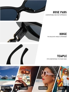 Detail view of bat sunglasses showing nose pads, metal hinges and ergonomic temples