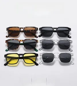Six assorted vintage square frame sunglasses with colorful lenses and stylish finish
