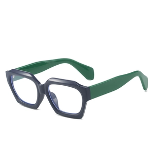 Irregular Polygon Anti Blue Light Glasses Frame PC Thick Geometric Optical Eyeglasses Unisex