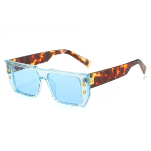 Occhiali Da Sole Quadrati Alla Moda Montatura Grande UV400 Retro PC Con Logo In Metallo B Occhiali Trendy Unisex