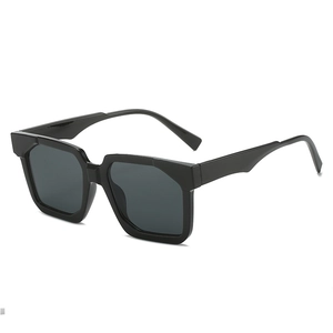 Vintage chunky black square sunglasses with thick frames and dark lenses for outdoor use
