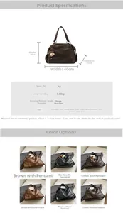 Specifiche delle dimensioni e opzioni di colore per la grande borsa tote in PU