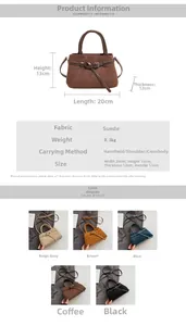 Detailed size chart and specifications for the vintage matte suede bucket handbag
