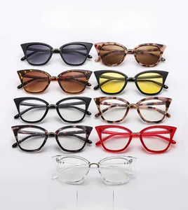 Classic cat-eye sunglasses collection in multiple colors with retro metallic bridge detail