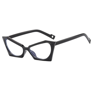 Lunettes anti-lumière bleue œil de chat noires avec monture géométrique tendance