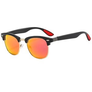 Classic Retro Semi-Rimless Sunglasses UV400 Protection Metal PC Frame Outdoor Travel Fashion Eyewear For Men Women