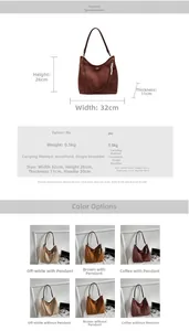 Detailed size and specs for retro chain tote bag with PU leather and metal hardware