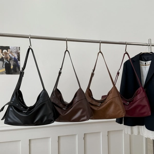 Vintage Hobo shoulder bags in black brown tan and burgundy with adjustable buckle straps