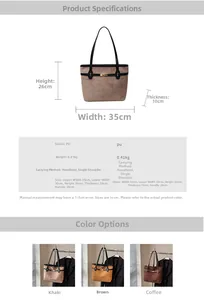 Spécifications détaillées de taille pour un grand sac cabas en similicuir mat minimaliste