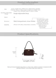 Tableau des tailles pour sacs polochons en suédine avec dimensions détaillées