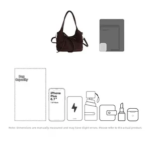 Detailed view of spacious interior storage capacity for 6.7-inch phone and essentials