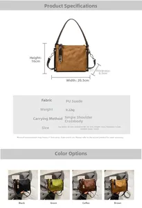 Macro detail of the matte suede texture and vintage metal lock on the crossbody bag