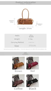 Detailed size guide and material specs for the faux suede Boston shoulder bag
