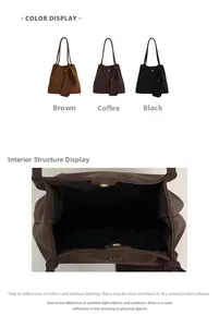 Detail view of large matte tote bag with magnetic closure and matching coin purse