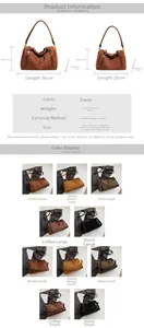 Tableau des tailles du sac Boston en daim montrant dimensions et options de couleurs